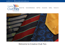 Tablet Screenshot of creativeclubties.co.uk